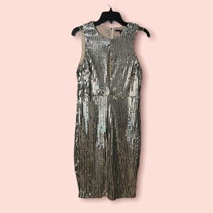 NWT Gianni Bini Silver sequin cocktail dress